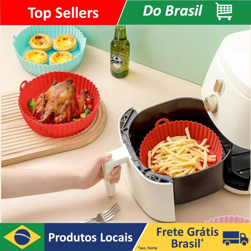 Kit compre 3 LEVE 6 Formas de silicone para Air Fryer