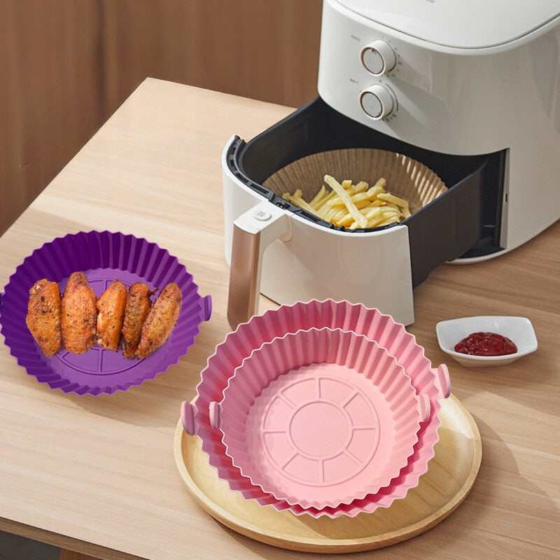 Kit compre 3 LEVE 6 Formas de silicone para Air Fryer