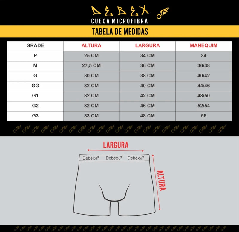 Kit 10 or 5 Microfiber Boxer Briefs Wholesale MAKER BUY Original Adult Male Debex Resale and Profit Packed