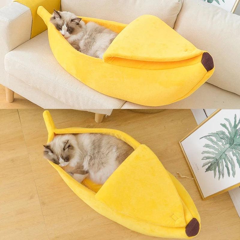 Banana Bed - Cama de Gato e Cachorro Estilo Banana - Shopfácil 