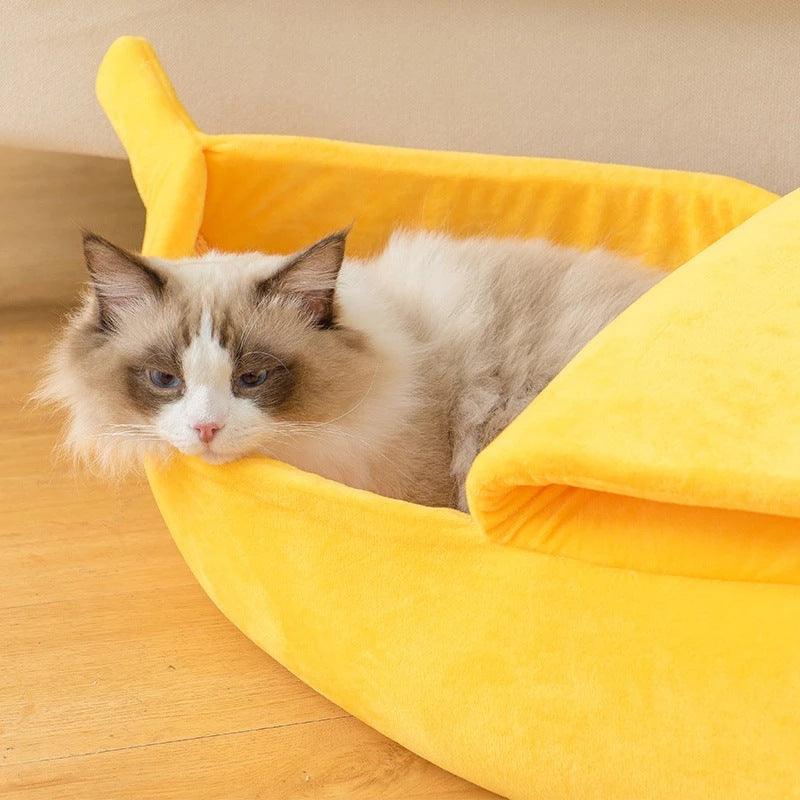 Banana Bed - Cama de Gato e Cachorro Estilo Banana - Shopfácil 