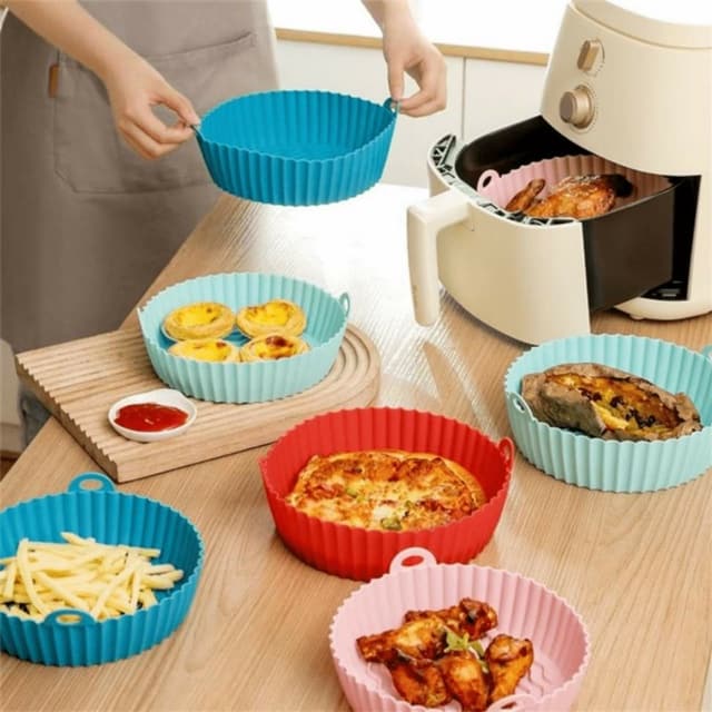 Kit compre 3 LEVE 6 Formas de silicone para Air Fryer